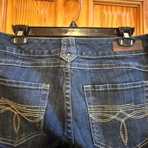 Rock & Roll Trousers Dark Wash Embroidered Back Pocket Jeans